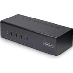 StarTech.com 4-Port Dual-Monitor DisplayPort KVM Switch, 4K 60Hz, 2x USB 5Gbps Hub Ports, 2x USB 2.0 HID Ports, Hotkey and Push-Button Switching, TAA Compliant (P4DD46A2-KVM-SWITCH)