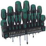 BRÜDER MANNESMANN Schraubendreher-Satz, 37-teilig Klingen & Bits aus CV-Stahl (M11415)