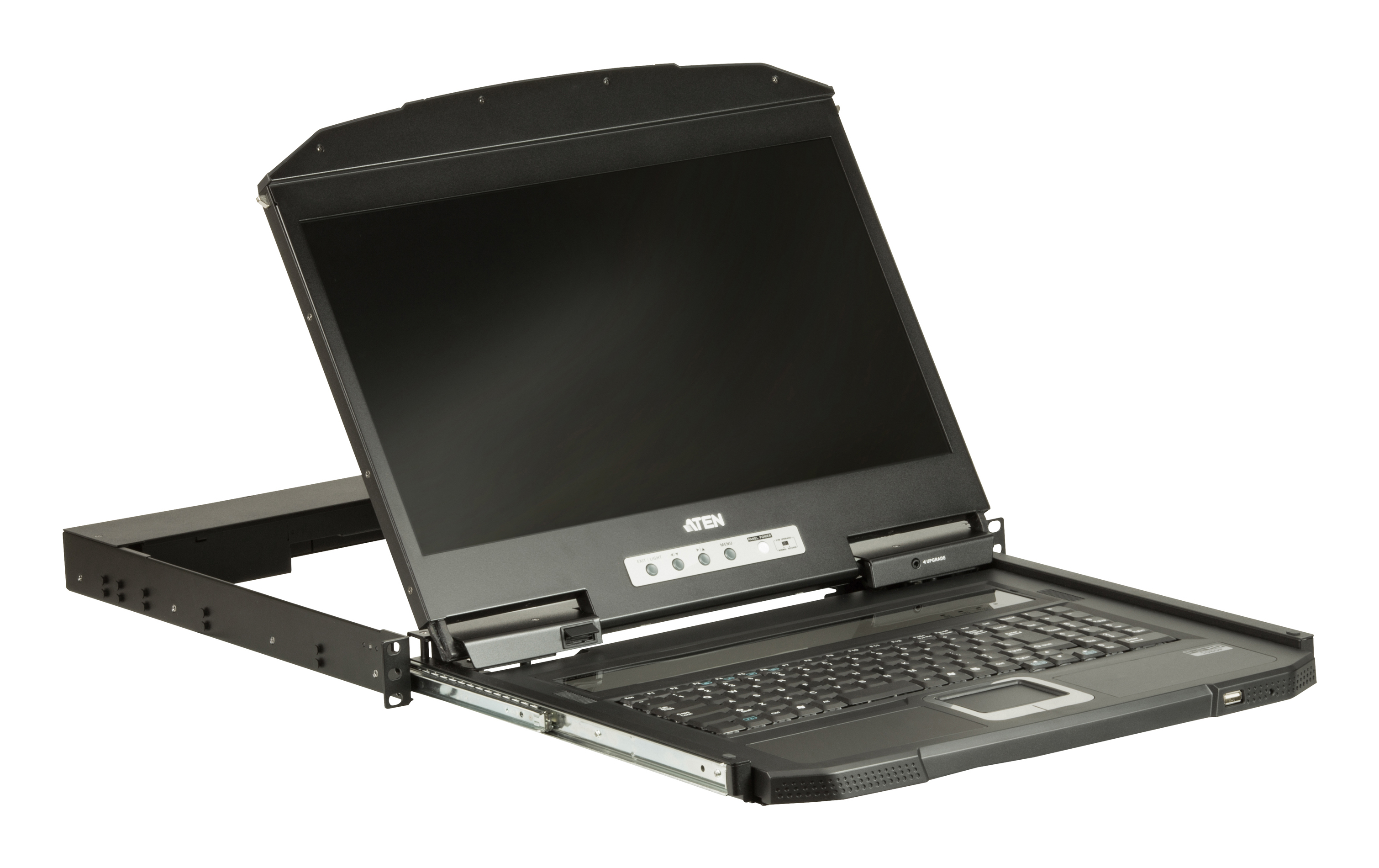 ATEN CL3100NX KVM-Konsole 18,5" Single Rail USB VGA DE-Layout Schwarz