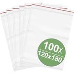 Quadrios Druckverschlussbeutel ohne Beschriftungsstreifen (B x H) 120 mm x 180 mm Transparent Polyethylen (23SA061)