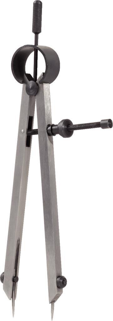 KS TOOLS Präzisions-Feder-Spitzzirkel mit auswechselbaren Spitzen, 285mm (300.0433)