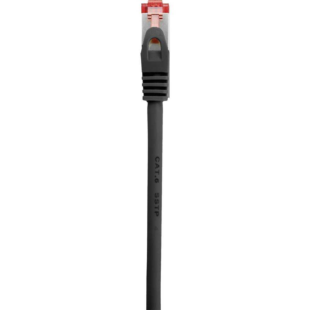 Renkforce RF-4979742 CAT 6 S/FTP RJ45 Patchkabel 3 m Schwarz