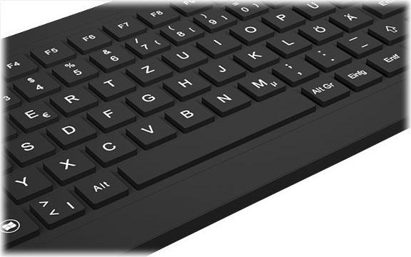 KeySonic KSK-6231 Inel Tastatur USB QWERTZ US International Schwarz