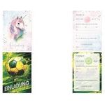 Häfft Einladungskarte "Fußball", DIN A6, 12er Set für Kindergeburtstage, mit Fußball-Motiv, Platz und - 1 Stück (12011-3)