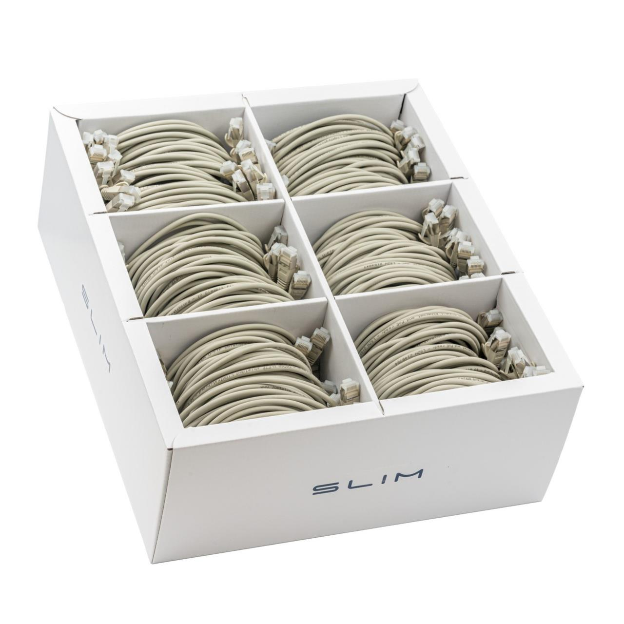 Wirewin SLIM-LS-K6A 3.0 36 CAT 6a Patchkabel 3 m U/FTP Grau 36er-Pack