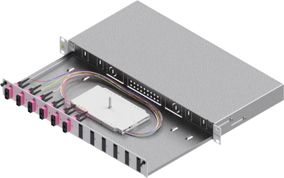 ZVK LSB1A114 LWL-Spleißgehäuse Basic 1HE 6x SC-Duplex Standard OM4 ausziehbar (LSB1A114)