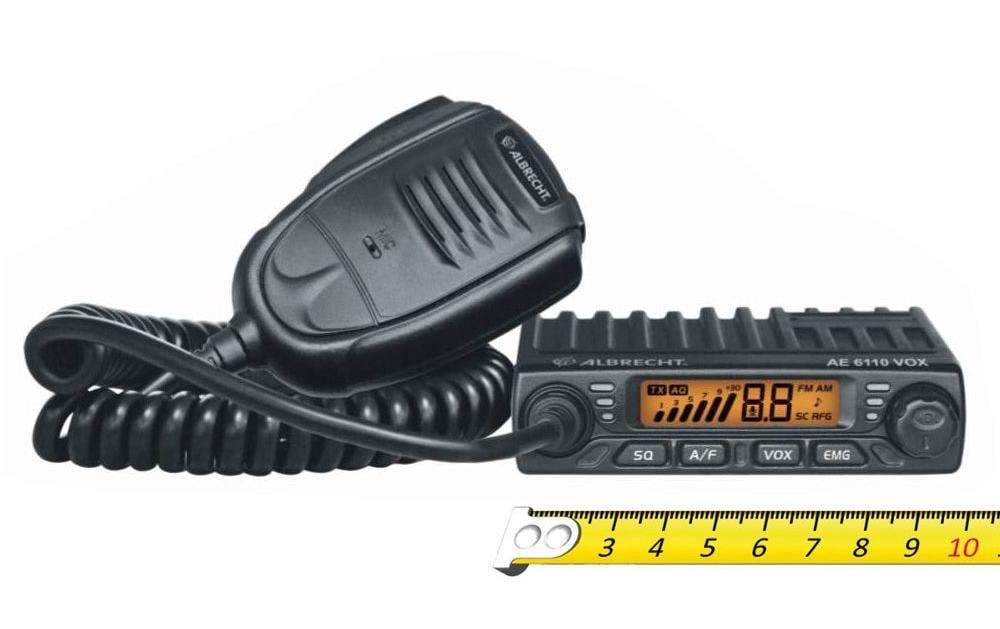 Albrecht AE 6110 VOX Mini-CB-Funkgerät 8 W 400 Kanäle AM/FM LED Schwarz