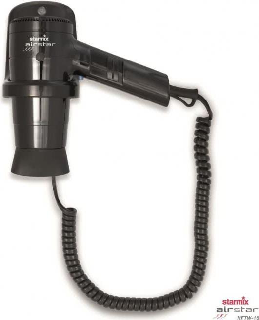 ELECTROSTAR GmbH - Starmix Hand-Haartrockner HFTW 16 inkl. Wandhalter schwarz (012964)