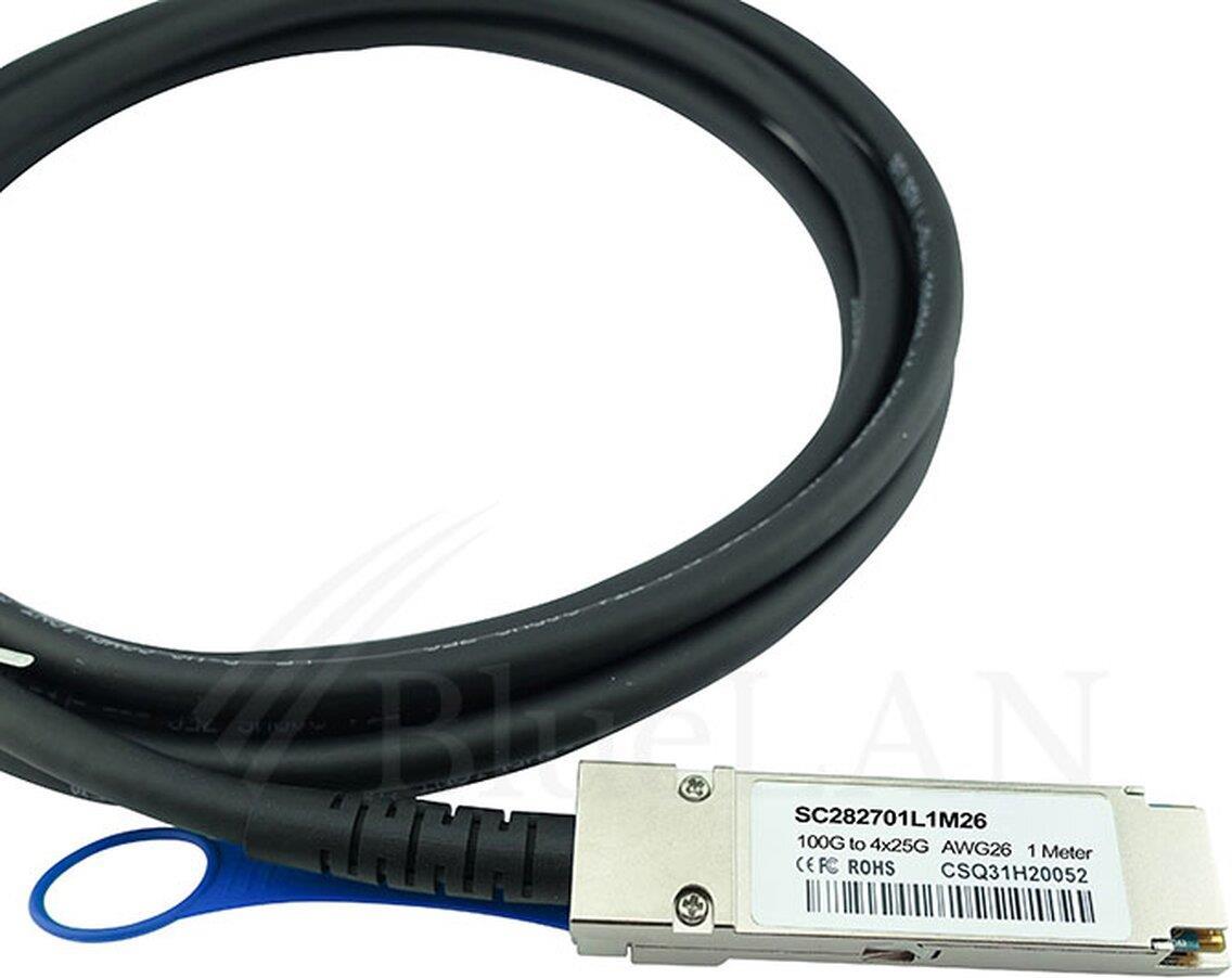 BlueOptics Q28-4S28-DAC-3M-RW-BL InfiniBand-Kabel QSFP28 4xSFP28 Schwarz (Q28-4S28-DAC-3M-RW-BL)