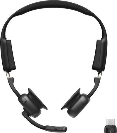 Shokz OpenMeet UC Wireless Bone Conduction Headset mit USB-C Adapter, Black (C610-AC-BK-EU-000) (B-Ware)