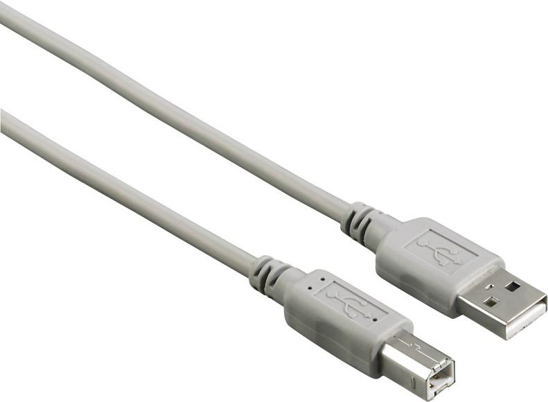 Hama 00200900 USB Kabel USB 2.0 1,5 m USB A USB B Grau (00200900)