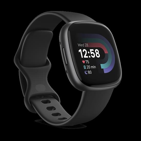Fitbit Versa 4 Smartwatch GPS 40 mm Carbon-Schwarz