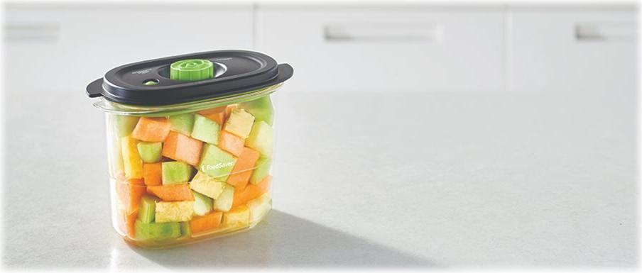 FoodSaver Preserve & Marinate FFC023X Vakuumier-Behälter 1,8 l Oval Schwarz, Transparent