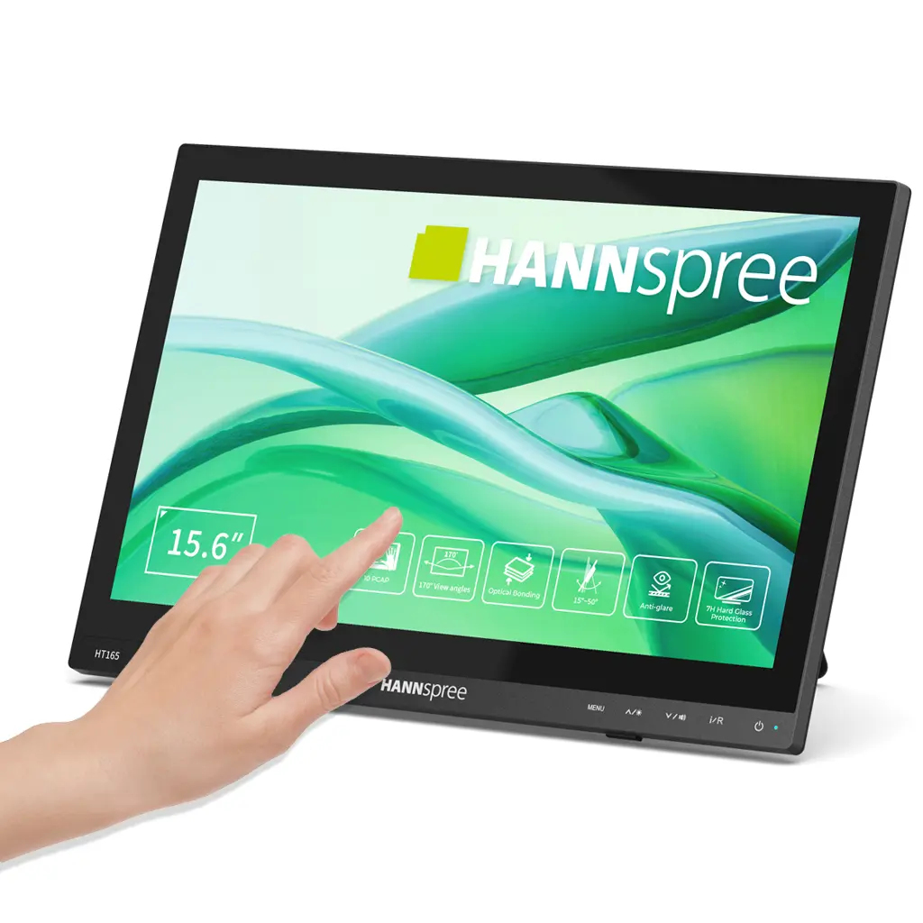 Hannspree HT165HPB 15,6" Full HD IPS Touchscreen LED-Monitor HDMI VGA Schwarz