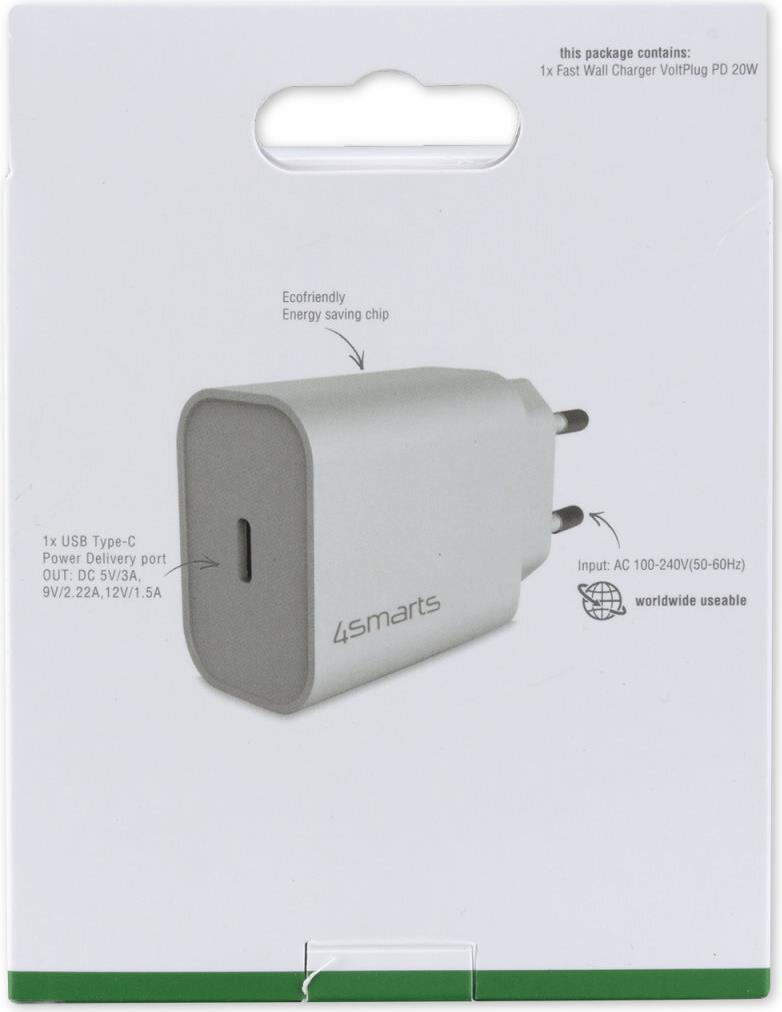 4smarts VoltPlug Netzteil 20 Watt 3 A PD USB-C 465575