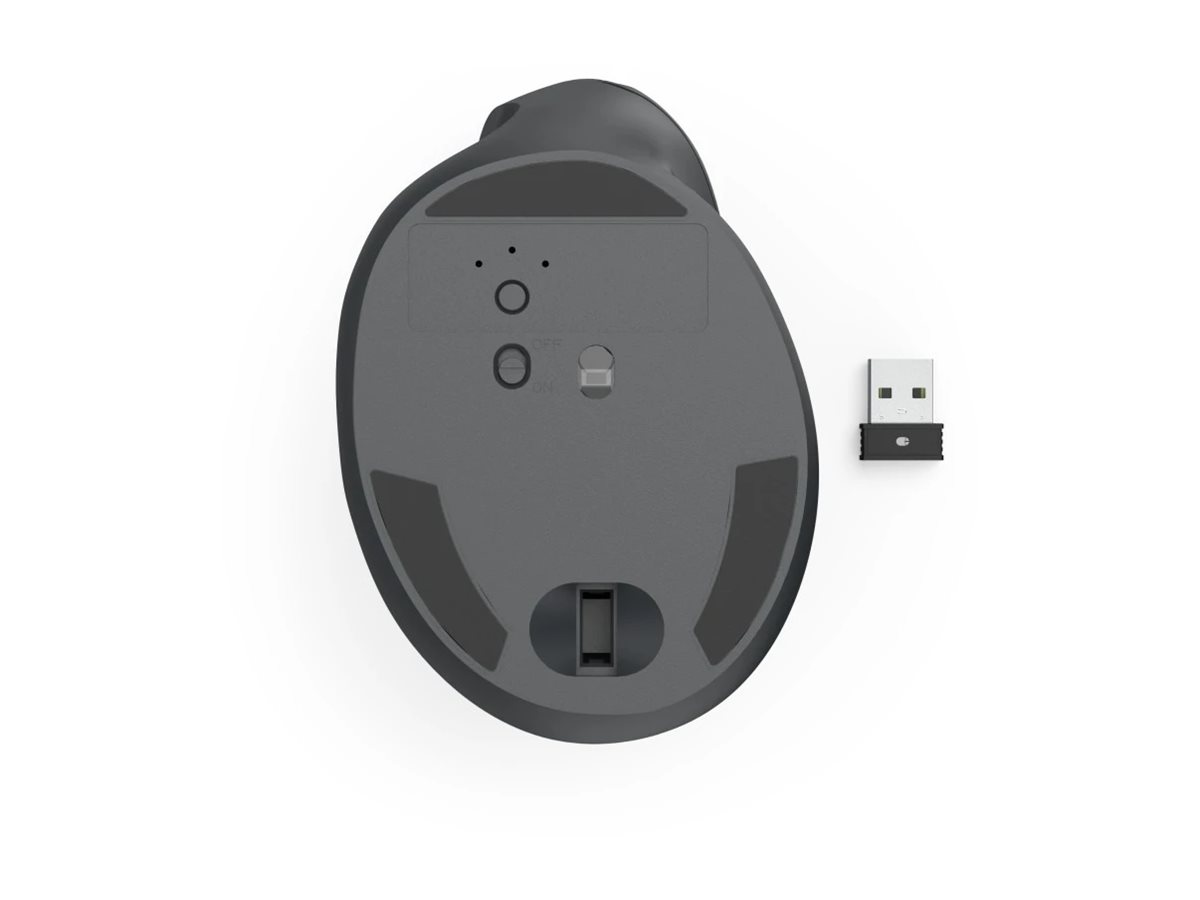 Hama EWM-500L Vertikale Funkmaus Ergonomisch für Linkshänder 1.800 dpi Optisch 7 Tasten Schwarz