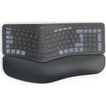 Hama Multi-Device-Tastatur WK-900 Ergo kabellos geteilt LED SW QWERTZ (00173071)