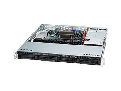 Supermicro SuperChassis 813MFTQC-R407CB 1U 4x Hot-Swap 3,5" 400W Schwarz