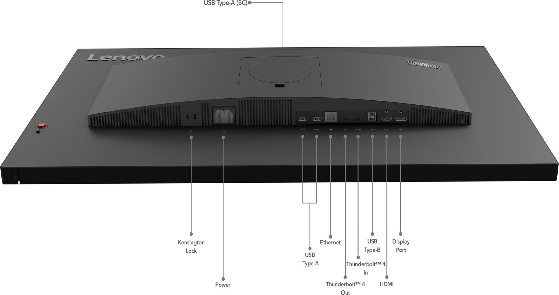 Lenovo ThinkVision P32p-30 31.5" 4K UHD IPS-Monitor Raven Black