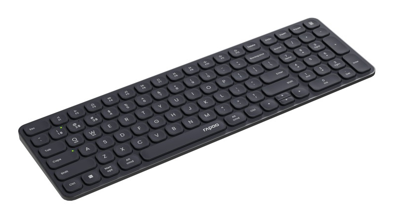 Rapoo E9710M Kabellose Büro-Tastatur QWERTZ RF Wireless + Bluetooth Dunkelgrau