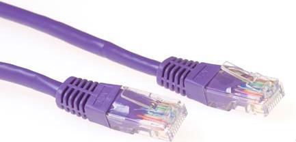 ADVANCED CABLE TECHNOLOGY Purple 7 meter U/UTP CAT5E patch cable with RJ45 connectors