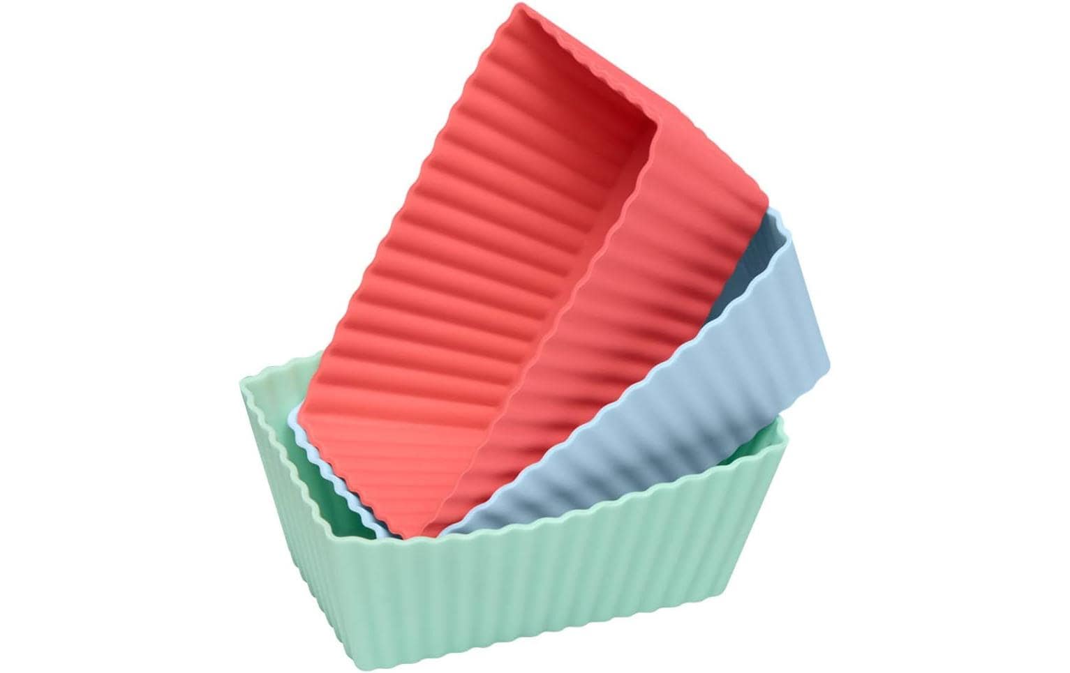 Lurch 12er-Set Mini-Kastenform Silikon 8,2 x 4,4 cm Mehrfarbig