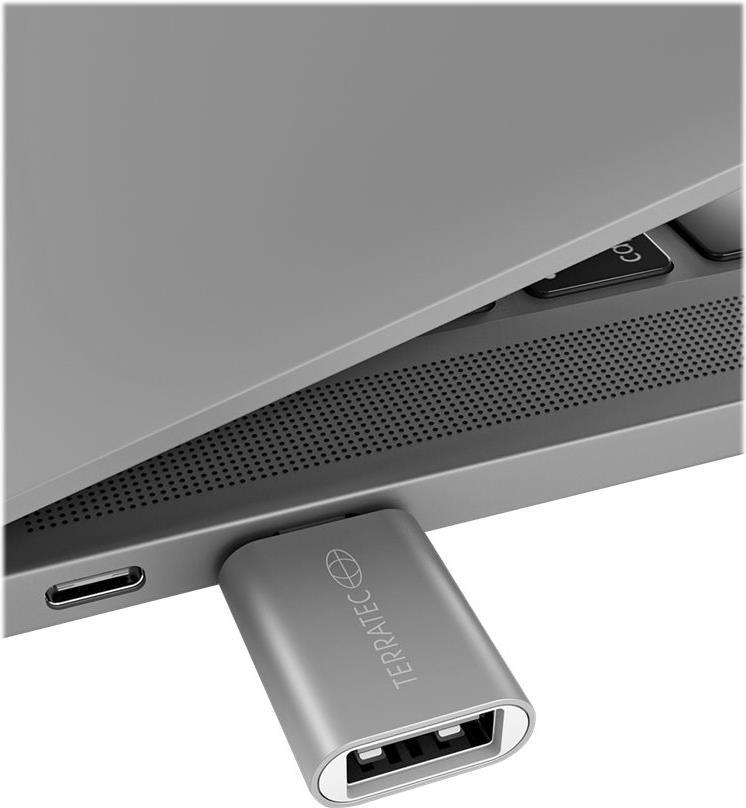 TERRATEC Connect C1 USB-Adapter USB-C zu USB-A Silber