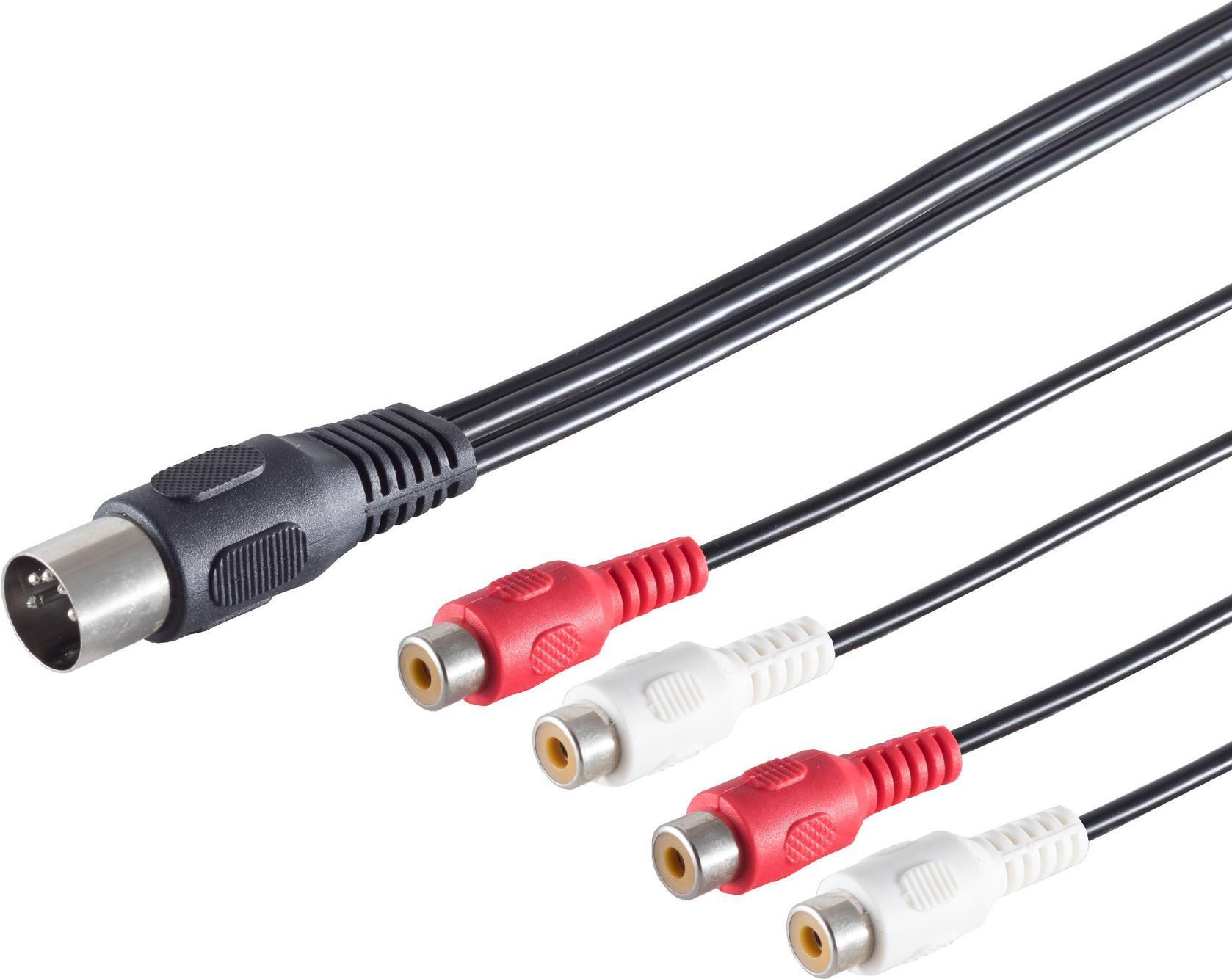 Diodenstecker 5pol -> 4 Chinch St/Bu 0,20m