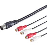 Diodenstecker 5pol -> 4 Chinch St/Bu 0,20m