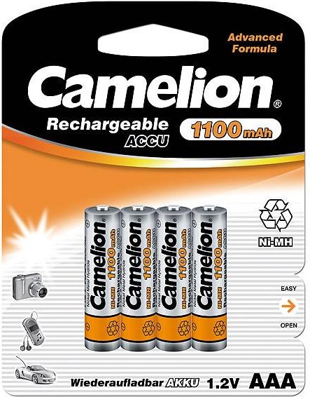 Camelion NH-AAA1100BP4 NiMH Akku AAA 1100 mAh 4er Set Silber