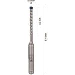 Bosch Accessories EXPERT SDS plus-7X 2608900065 Hammerbohrer 1 Stück 5.50 mm Gesamtlänge 115 mm SDS-Plus 1 St.