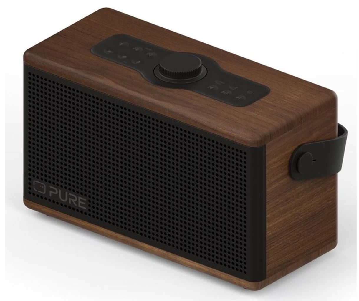 Pure Acoustics Classic Aura Tragbarer Bluetooth-Lautsprecher Braun Walnuss 40W