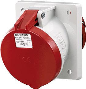 MENNEKES Elektrotechnik GmbH & Co. KG 1155A Steckdose Rot - Weiß (1155A)