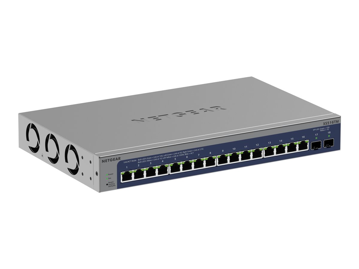NETGEAR S3600 Series XS516TM Smart Switch 16 Port 10/25 Gigabit Ethernet + 2x SFP+ Grau