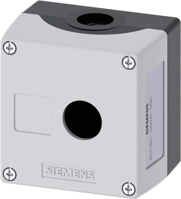 Siemens Leergehäuse 1 Einbaustelle (L x B x H) 85 x 85 x 64 mm unbeschriftet Grau SIRIUS ACT 3SU1801-0AA00-0AB1 1 St. (3SU1801-0AA00-0AB1)