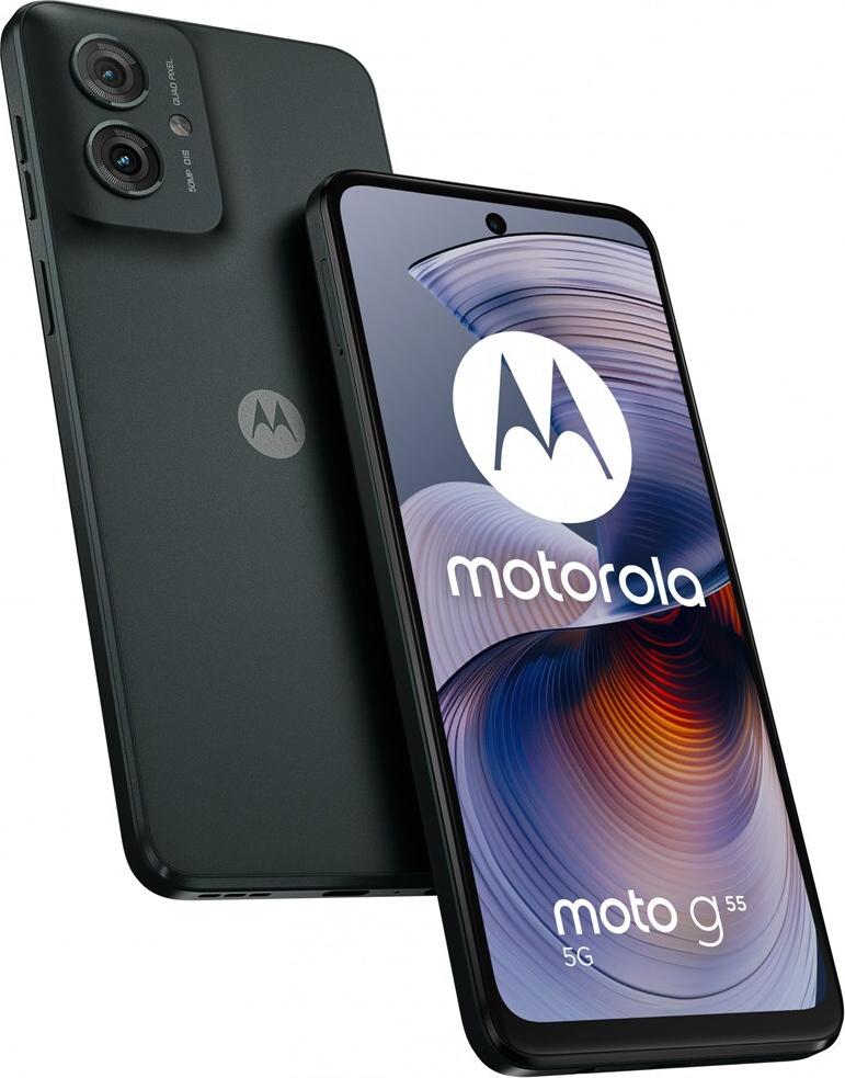 Motorola moto g55 5G 16,5 cm (6.49") Dual-SIM Android 14 USB Typ-C 8 GB 256 GB 5000 mAh Grau (PB5U0006PL)