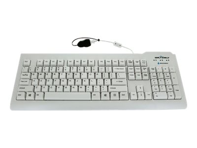 Seal Shield Silver Seal Tastatur USB QWERTZ Deutsch 105 Tasten Weiß