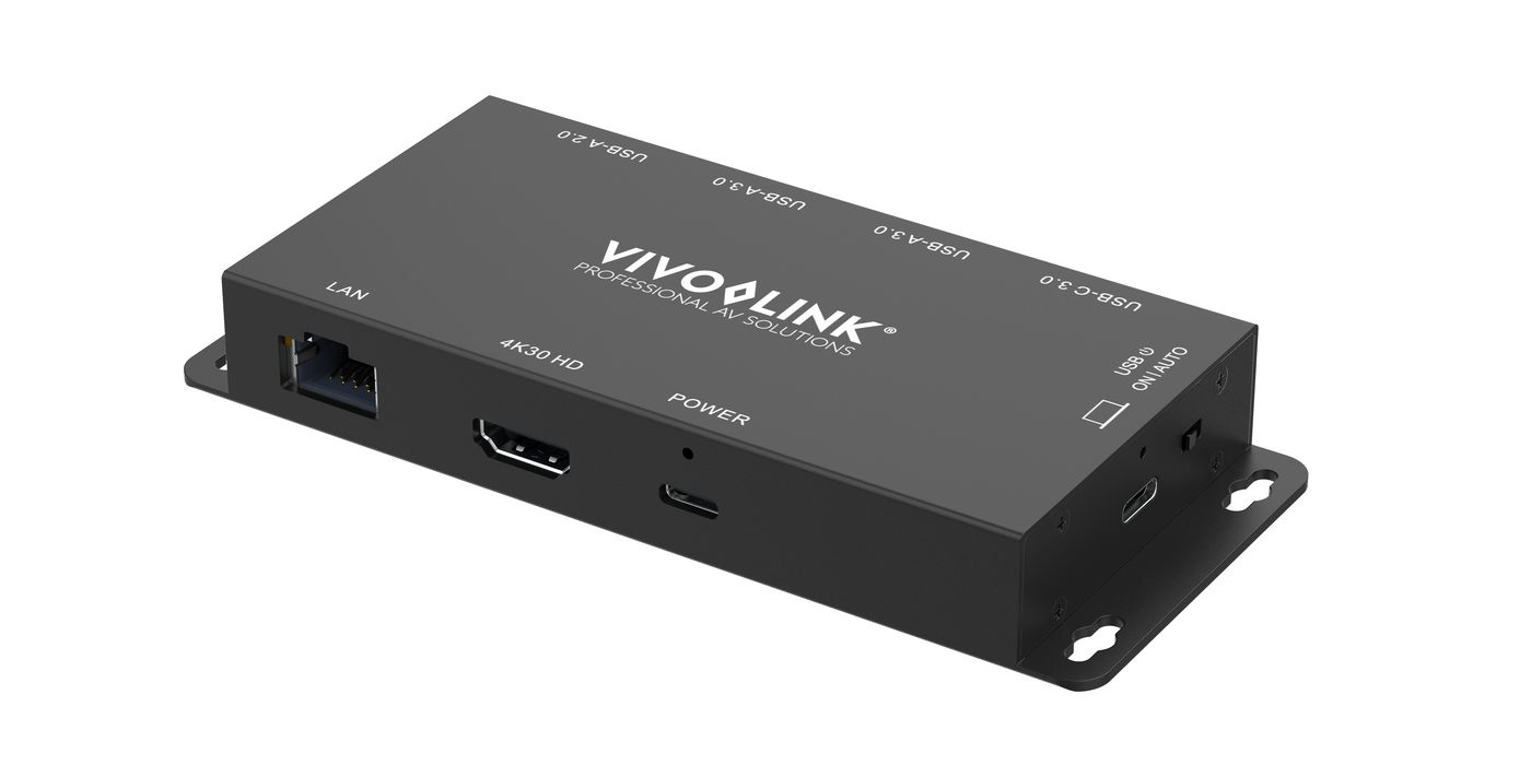 VivoLink VLUSBCHUB2V2 Dockingstation USB-C 3.2 Gen 2 HDMI 1GbE Grau