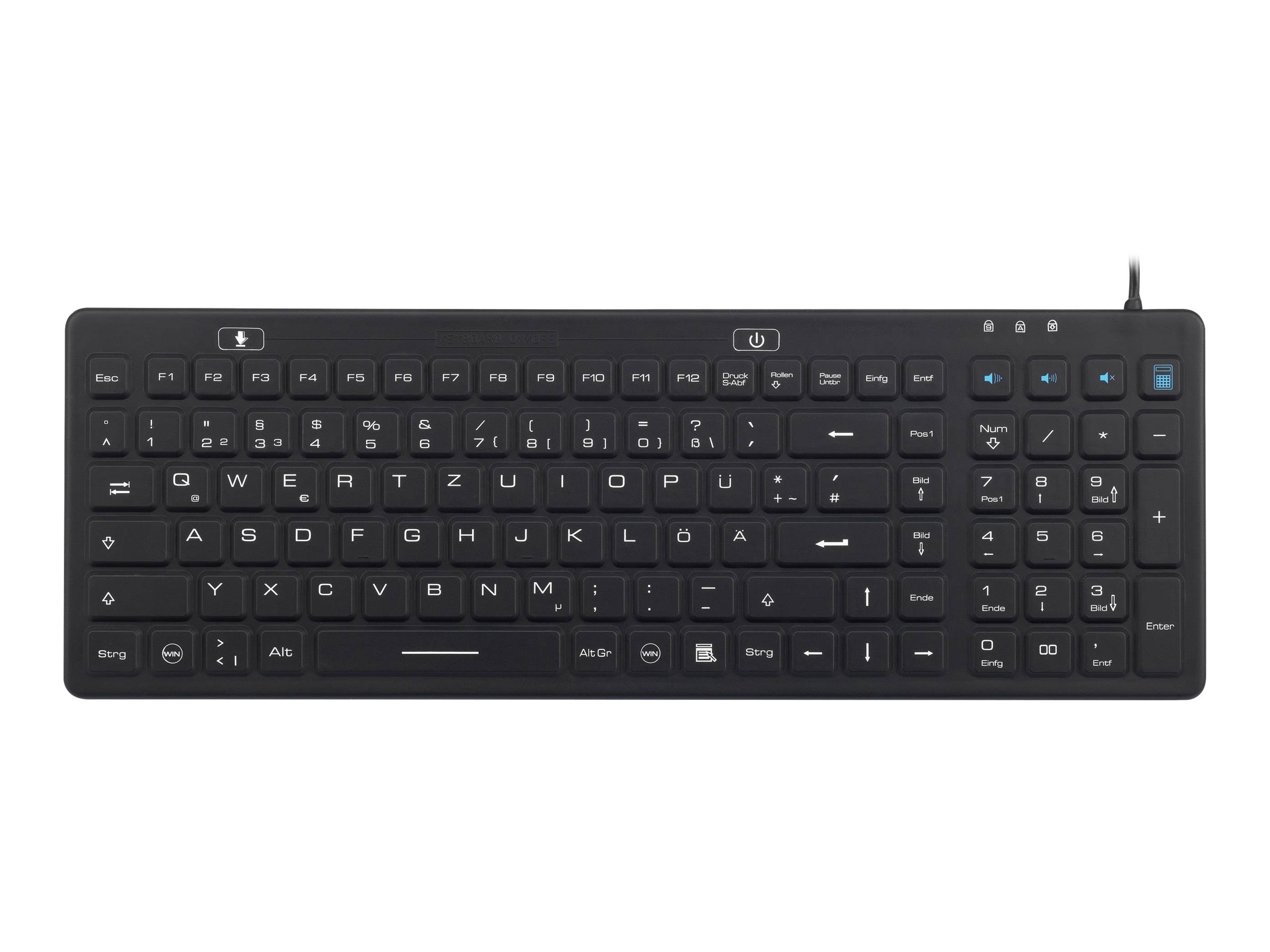 Renkforce iM-IKB106-BK Industrie-USB-Tastatur IP68 Schwarz