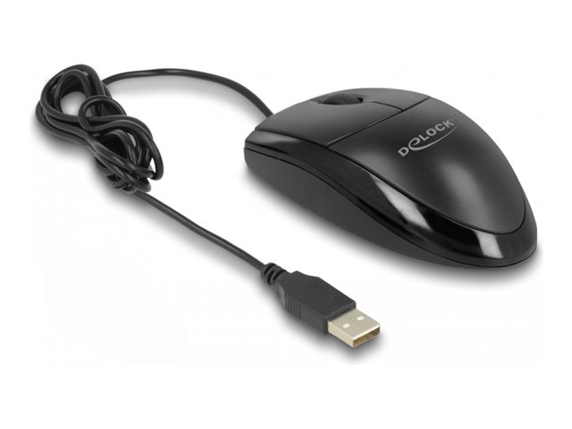 Delock Optische USB Desktop Maus – Lautlos Schwarz