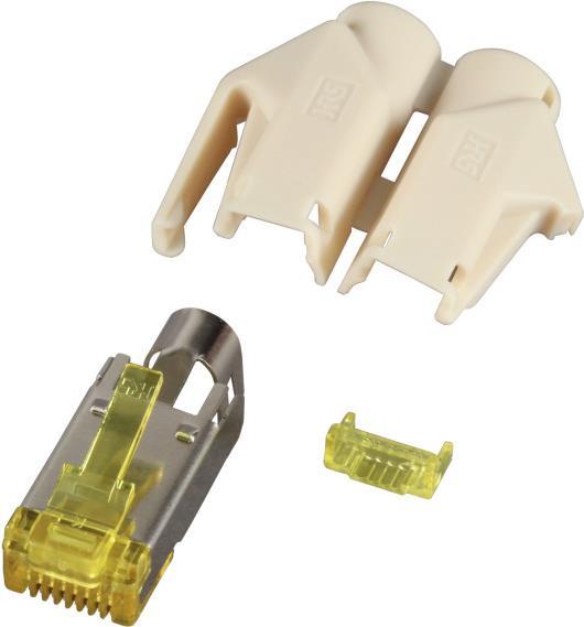 RJ45-Hirose Stecker STP, TM31 beige, 50 Stück, 3 Elemente, Cat.6A Hersteller: HIROSE (H7642.1-50)