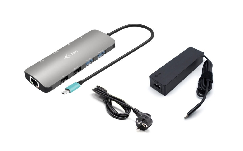 i-tec Nano Dock USB-C Dockingstation 2x HDMI Gigabit-Ethernet 100 W Power Delivery Grau