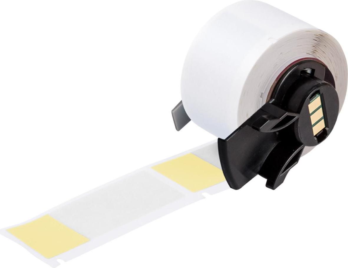 Brady, M6-21-427-YL, Vinyl, selbstlaminierend, Gelb/Transparent, matt, 25.40 x 19.05(63.50) mm, für Kabeldurchmesser von 6.70 - 14.20 mm, permanent (100 E.) (173755)