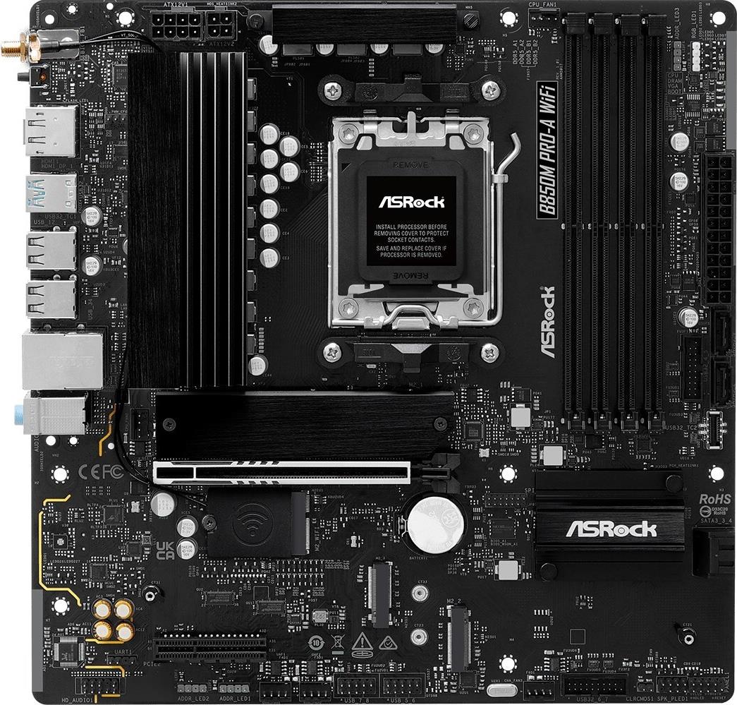ASRock B850M Pro-A WiFi AM5 mATX HDMI/DP DDR5 (90-MXBR9-A0UAYZ)