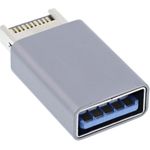 InLine USB 3.2 Adapter intern USB-E Frontpanel Stecker zu USB-A Buchse (33446O)