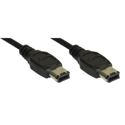 InLine FireWire-Kabel IEEE 1394 6-polig Stecker/Stecker 50 cm Schwarz