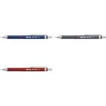 rotring Feinminenstift Tikky Retro, 0,5 mm, grau verchromte, starre Röhrchenspitze, gummierte, gewellte - 1 Stück (2202567)