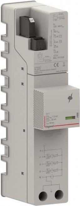 Legrand Kombiableiter 412457 Sammelsch.T1+T2 IIMP 7.5kA TT/TNS (412457)