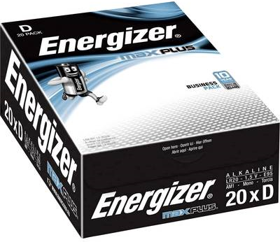 Energizer Batterie Max Plus E301323704 D/Mono/LR20 20 St./Pack.