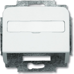 Busch Jaeger 1724-0-1663 Wandplatte/Schalterabdeckung Silber - Weiß (1724-0-1663)